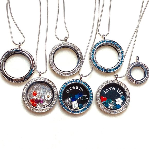 Custom Floating Locket Pendant with Chain - Picture 1 of 14